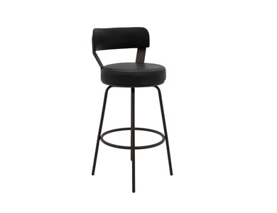 IUP701-BST30-216 Wooden Frame & Metal Base, 30" Upholstered Barstool "Maison"
