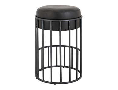 IUP814-STL30-216 Wooden Frame & Metal Base, 30" Upholstered Barstool "Merlin"