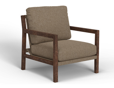 IUP401-ACH-152 Wooden Frame, Armchair "Milan"