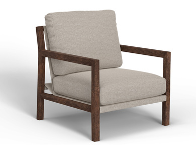 IUP401-ACH-161 Wooden Frame, Armchair "Milan"