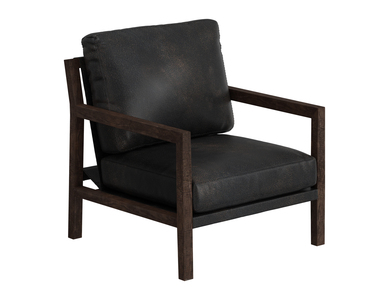 IUP403-ACH-216 Wooden Frame & Base, Armchair "Milan II"