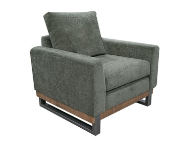 IUP241-ACH-111 Metal & Wood Base, Armchair "Mita"