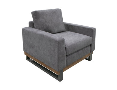 IUP241-ACH-121 Metal & Wood Base, Armchair "Mita"