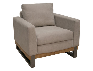 IUP241-ACH-151 Metal & Wood Base, Armchair "Mita"