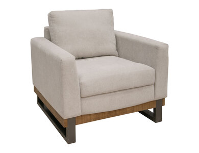 IUP241-ACH-161 Metal & Wood Base, Armchair "Mita"