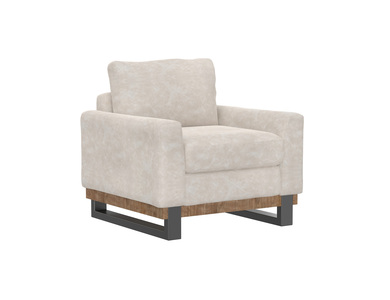 IUP241-ACH-210 Metal & Wood Base, Armchair "Mita"