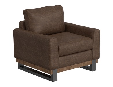 IUP241-ACH-212 Metal & Wood Base, Armchair "Mita"