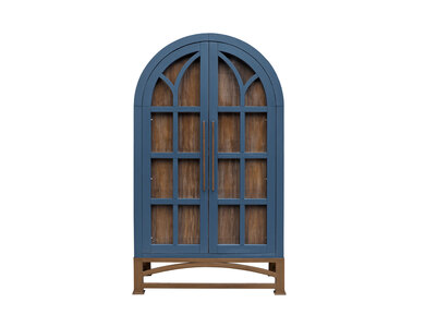 IFD8531CABBL 2 Glass Door Cabinet "Obsidian"