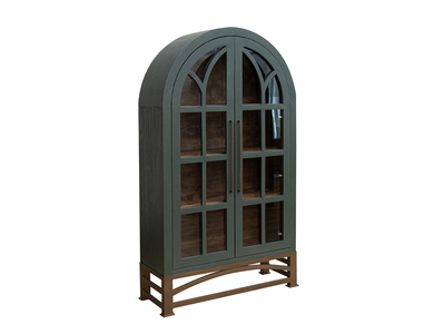 IFD8531CABGN 2 Glass Door Cabinet "Obsidian"