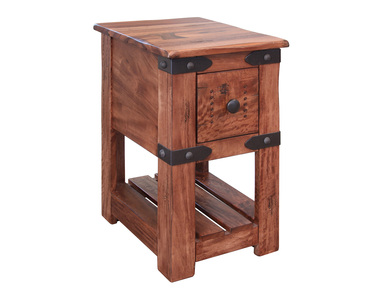 IFD867CST 1 Drawer Chairside Table "Parota II"