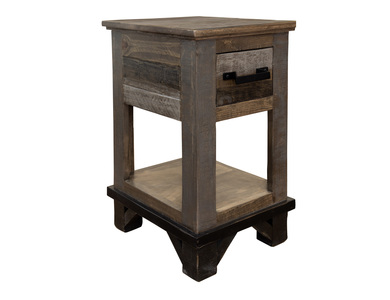 IFD6441CST 1 Drawer Chairside Table "Loft Brown"