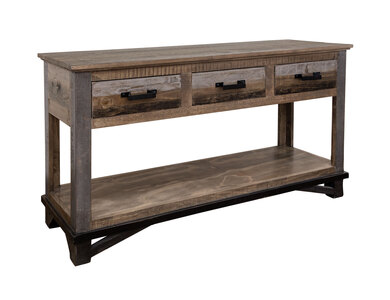 IFD6441SOF 3 Drawer Sofa Table "Loft Brown"