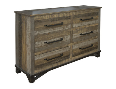 IFD6441DSR 6 Drawer Dresser "Loft Brown"