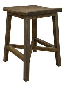IFD6441STL24 24" Wooden Stool "Loft Brown"