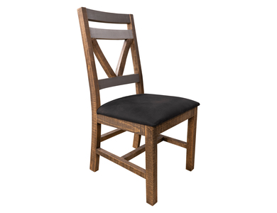 IFD6443CHR Upholstered Seat Wooden Chair "Loft Brown"