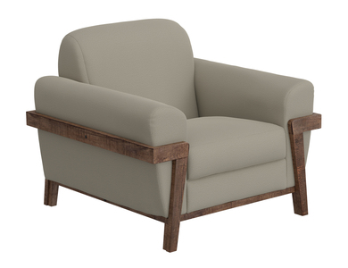 IUP644-ACH-151 Wooden Frame & Base, Armchair "Loft Brown"