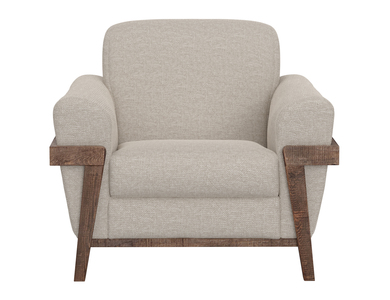 IUP644-ACH-161 Wooden Frame & Base, Armchair "Loft Brown"