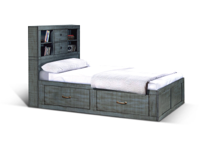 2319LB-ST Twin Captains Bookcase Storage Bed