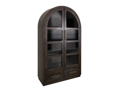 IFD4421CAB 2 Drawer & 2 Glass Doors, Cabinet "Black Balam"