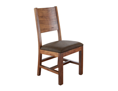 IFD865CHAIR Upholstered Seat Wooden Chair "Parota"
