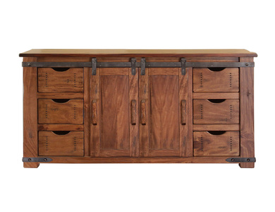 IFD866STAND-60 6 Drawer 2 Door 60" TV Stand "Parota"