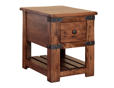 IFD866CST 1 Drawer Chairside Table "Parota"