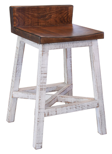 IFD360BS24-W 24" Wooden Stool "Pueblo"