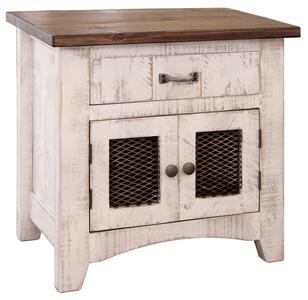 IFD360NTST 1 Drawer 2 Mesh Door Nightstand "Pueblo"