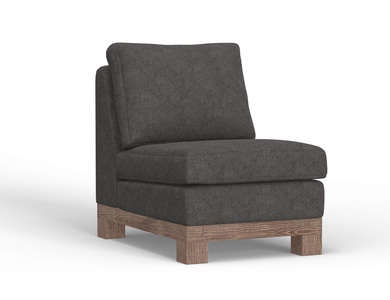 IUP298-ALC-121 Wooden Frame & Base, Armless Chair "Samba"