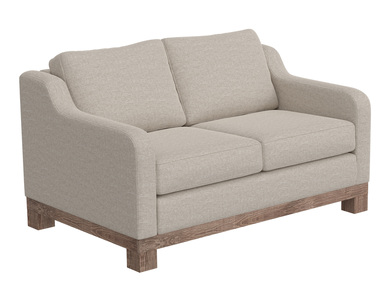 IUP298-LOV-161-A Wooden Frame & Base, Two-Cushion Loveseat "Samba"