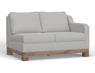 IUP298-LOV-RT-131-A Wooden Frame & Base, Two-Cushion Sectional Right-Arm Loveseat "Samba"
