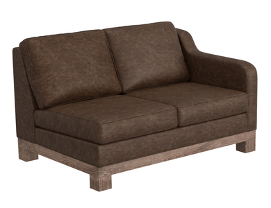 IUP298-LOV-RT-212 Wooden Frame & Base, Sectional Right-Arm Loveseat "Samba"