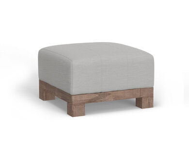 IUP298-OTT-131 Wooden Frame & Base, Upholstered Square Ottoman "Samba"