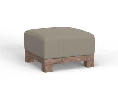 IUP298-OTT-151 Wooden Frame & Base, Upholstered Square Ottoman "Samba"