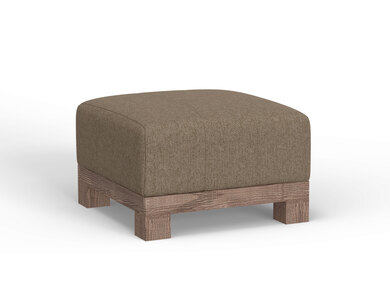 IUP298-OTT-152 Wooden Frame & Base, Upholstered Square Ottoman "Samba"