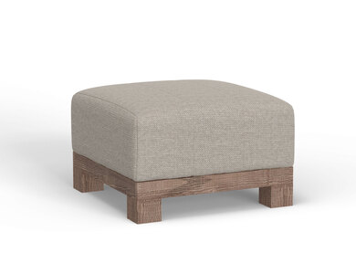 IUP298-OTT-161 Wooden Frame & Base, Upholstered Square Ottoman "Samba"
