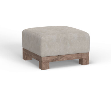 IUP298-OTT-210 Wooden Frame & Base, Upholstered Square Ottoman "Samba"