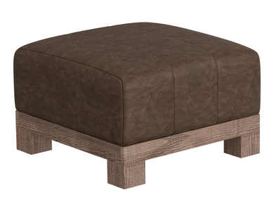 IUP298-OTT-212 Wooden Frame & Base, Upholstered Square Ottoman "Samba"