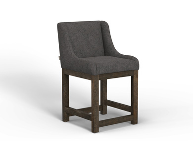 IUP700-BST24-121 Wooden Frame & Base, 24" Upholstered Barstool