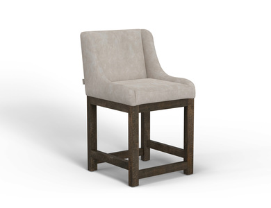IUP700-BST24-210 Wooden Frame & Base, 24" Upholstered Barstool