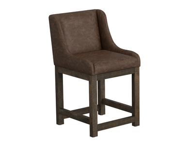 IUP700-BST24-212 Wooden Frame & Base, 24" Upholstered Barstool