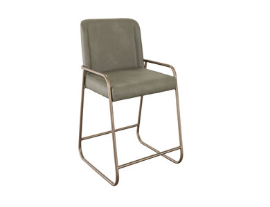 IUP800-BST24-232 Wooden Frame & Metal Base, 24" Upholstered Barstool