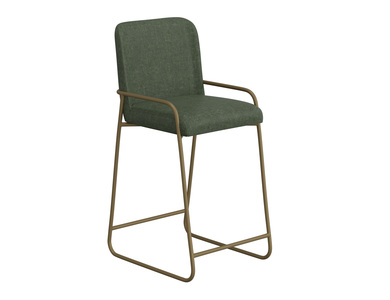 IUP800-BST30-111 Wooden Frame & Metal Base, 30" Upholstered Barstool