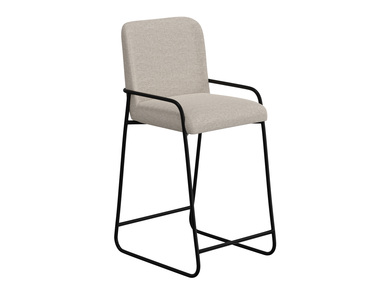 IUP800-BST30-161 Wooden Frame & Metal Base, 30" Upholstered Barstool