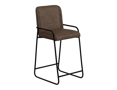 IUP800-BST30-212 Wooden Frame & Metal Base, 30" Upholstered Barstool
