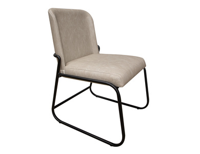 IUP800-CHU-210 Wooden Frame & Metal Base Upholstered Chair