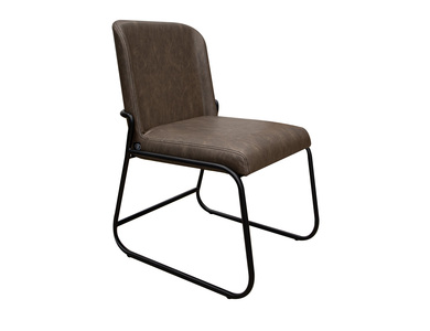 IUP800-CHU-212 Wooden Frame & Metal Base, Upholstered Chair