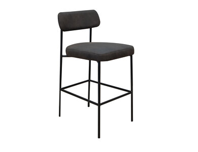 IUP801-BST24-211 Wooden Frame & Metal Base, 24" Upholstered Barstool