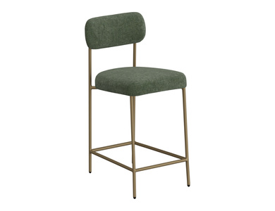 IUP801-BST30-111 Wooden Frame & Metal Base, 30" Upholstered Barstool