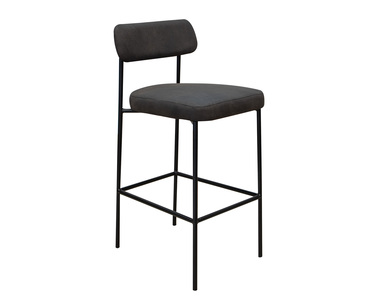 IUP801-BST30-211 Wooden Frame & Metal Base, 30" Upholstered Barstool